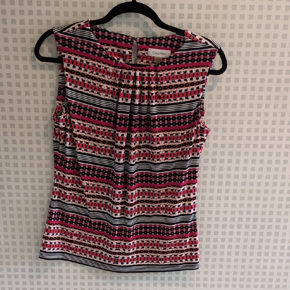 Calvin Klein Women's Multicolor Striped Blouse